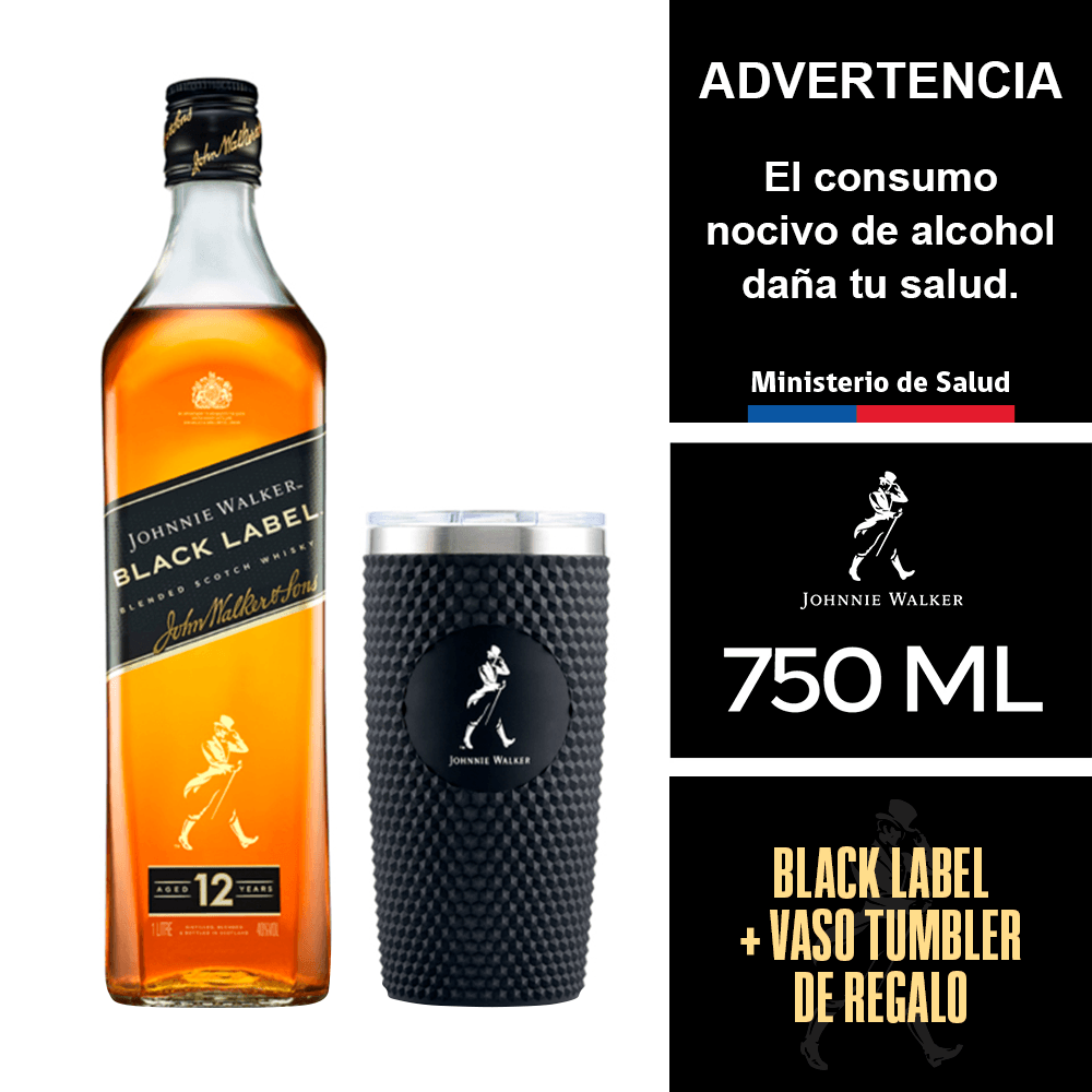 WHISKY JOHNNIE WALKER BLACK LABEL 750 ML – El Mundo del Vino