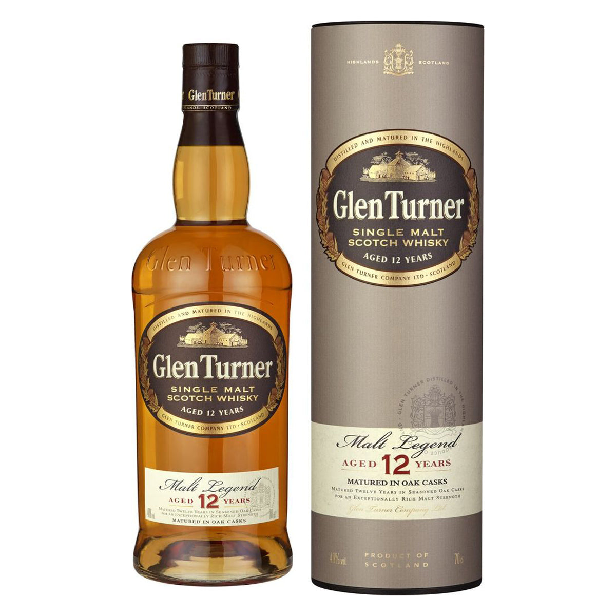 WHISKY GLEN TURNER 12 AÑOS 40º 700 ML El Mundo del Vino
