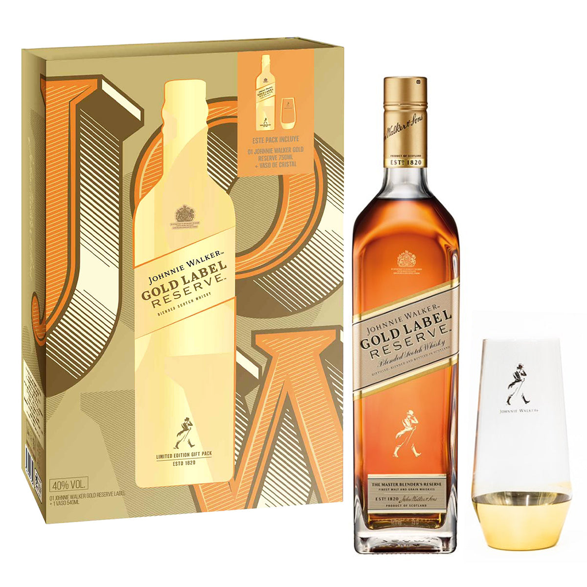 JOHNNIE WALKER GOLD 750 ML + VASO DE REGALO – El Mundo del Vino