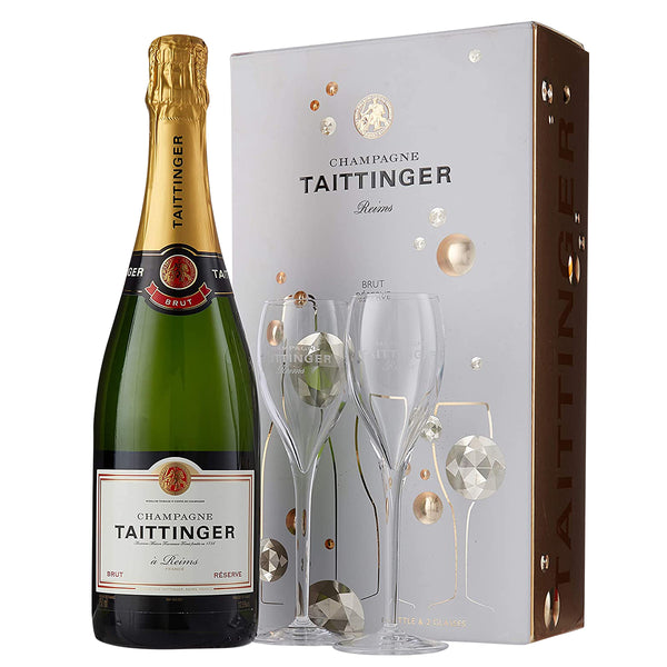 ESTUCHE TAITTINGER 1 BOTTLE & 2 GLASSES