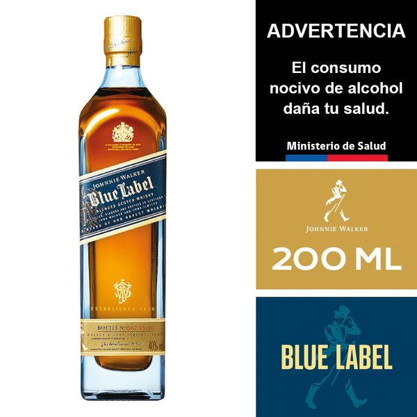 PETACA WHISKY JOHNNIE WALKER BLUE LABEL 200 ML – El Mundo del Vino