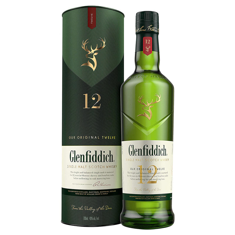 GLENFIDDICH WHISKY S. MALT 12 AÑOS 700 ML