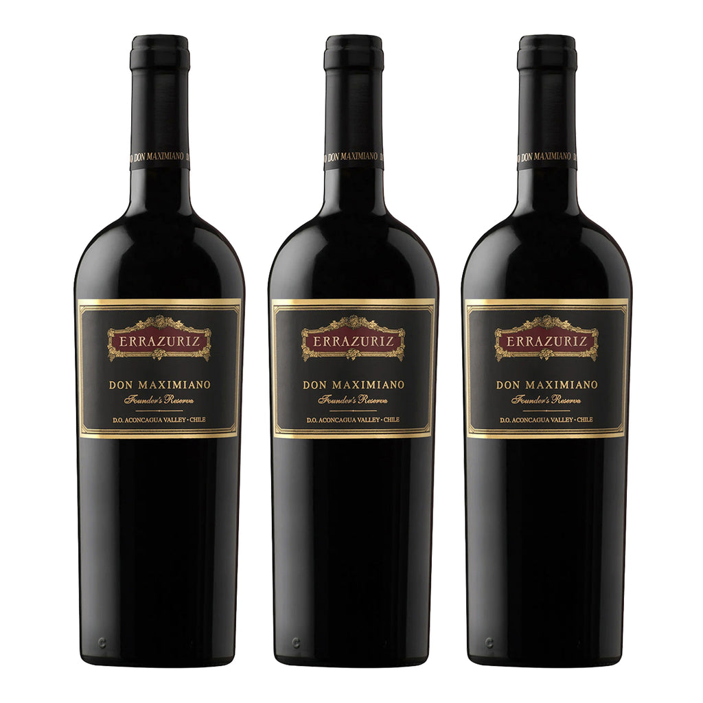 CAJA X 3 ERRAZURIZ DON MAXIMIANO CABERNET SAUVIGNON 750 ML