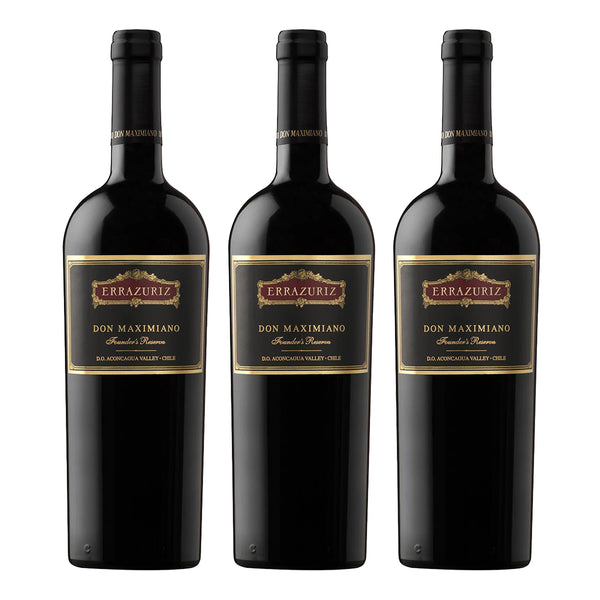 CAJA X 3 ERRAZURIZ DON MAXIMIANO CABERNET SAUVIGNON 750 ML