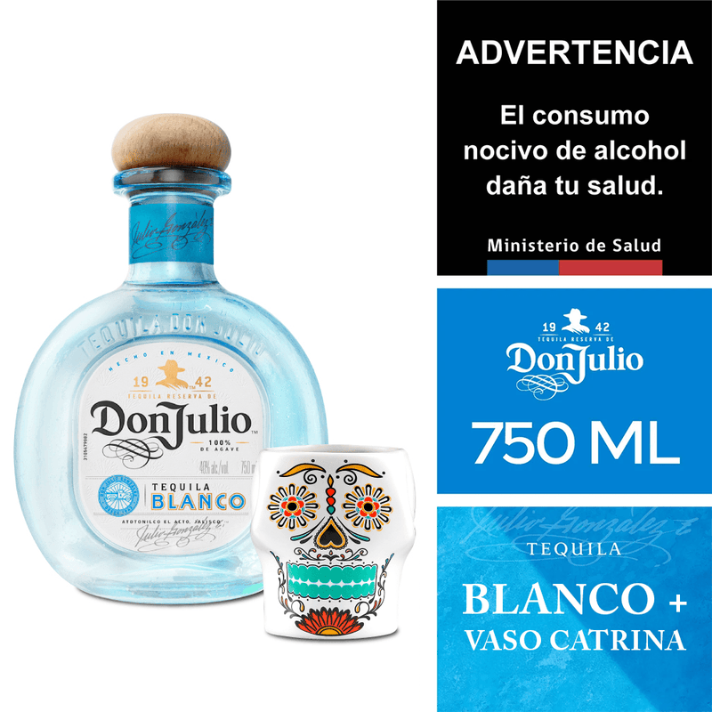 TEQUILA DON JULIO BLANCO+CATR.750C