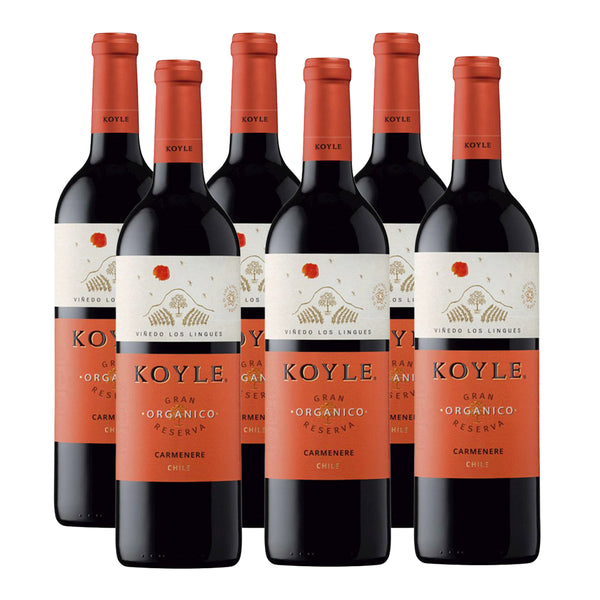 Pack x6 KOYLE GRAN RESERVA CARMENERE ORGÁNICO 750 CC