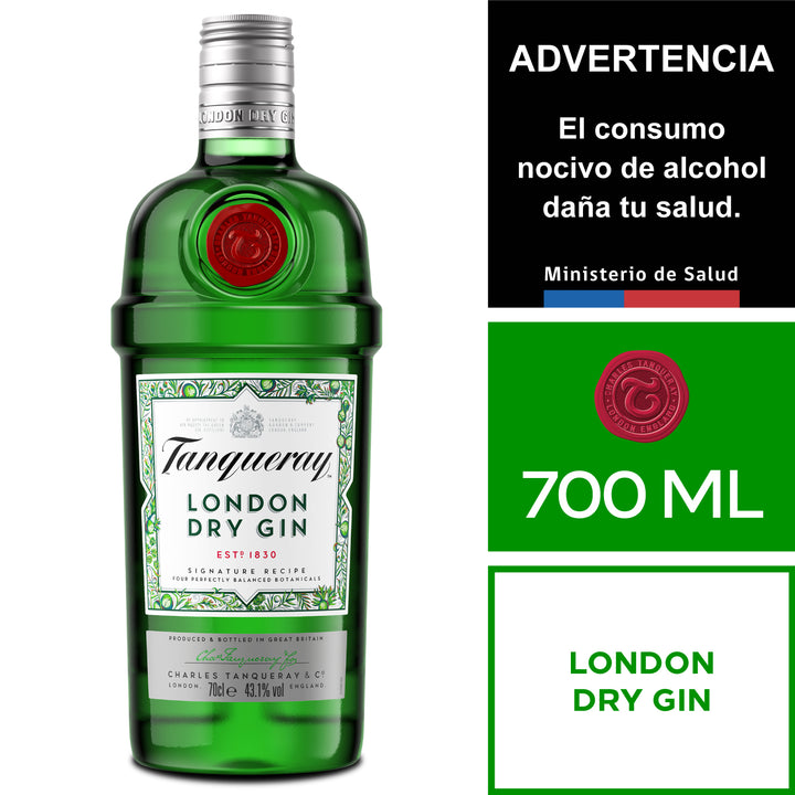 GIN TANQUERAY LONDON DRY 750 ML – El Mundo del Vino
