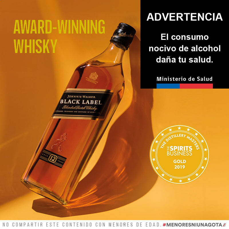 WHISKY JOHNNIE WALKER BLACK LABEL 750 ML