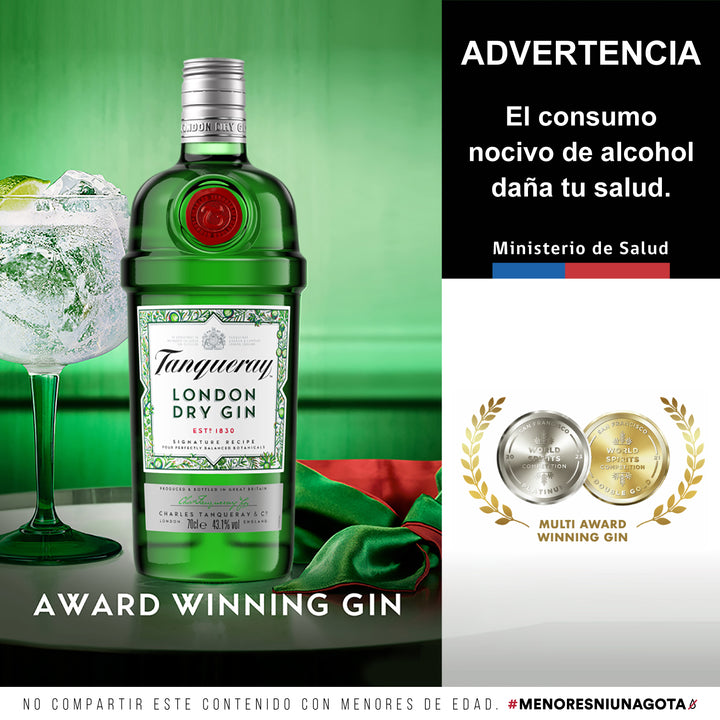 GIN TANQUERAY LONDON DRY 750 ML – El Mundo del Vino