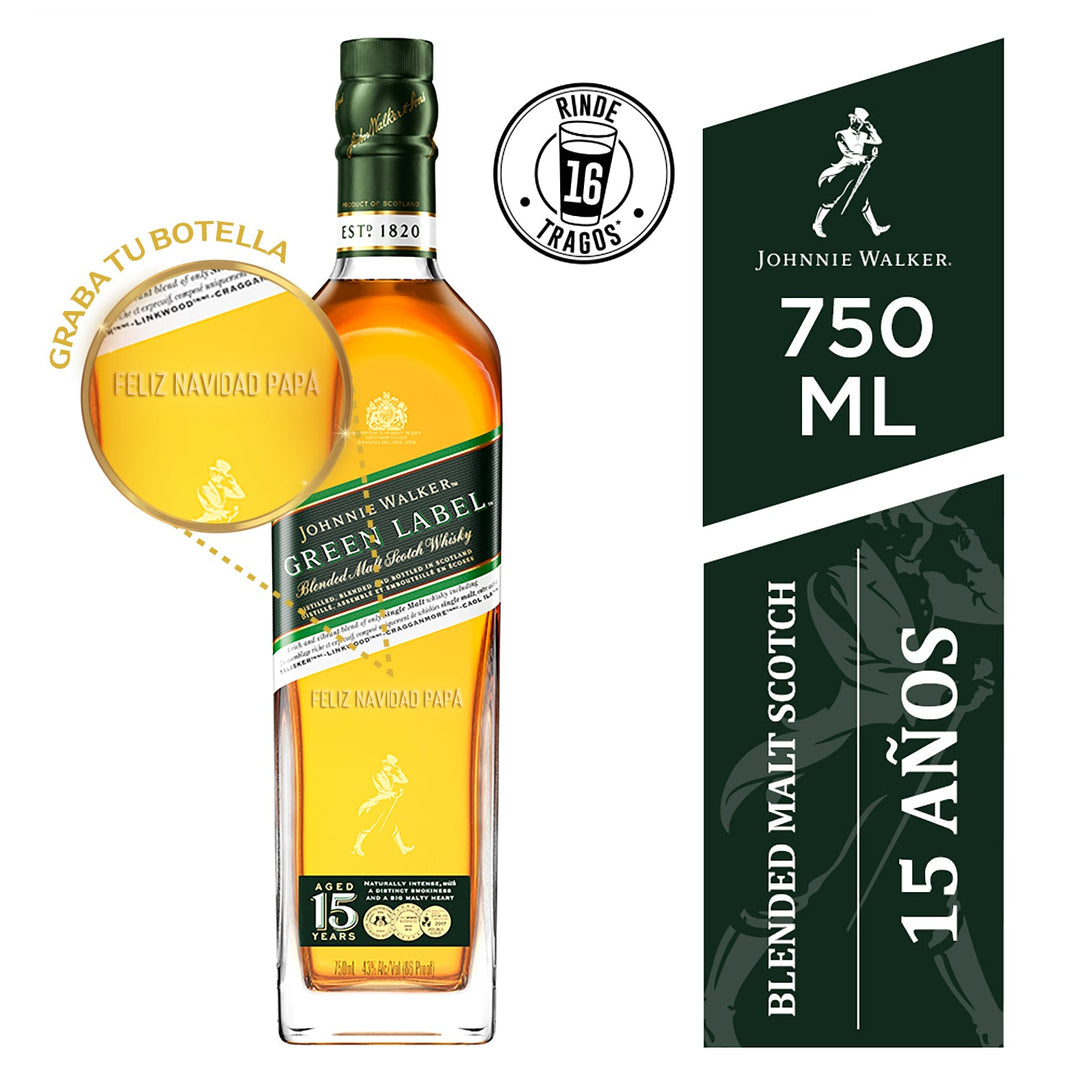 JOHNNIE WALKER GREEN LABEL WHISKEY – El Mundo del Vino