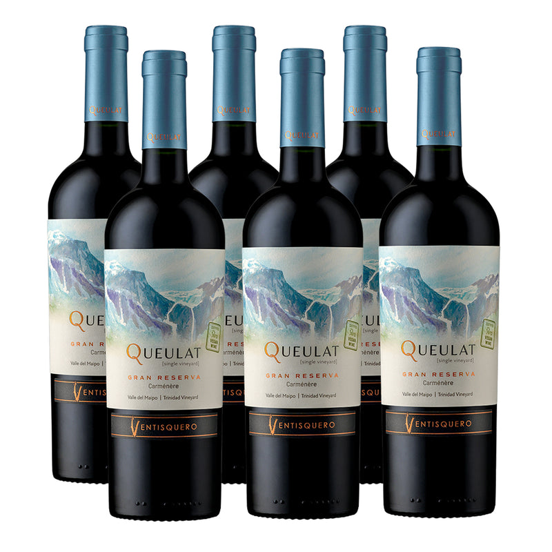 CAJA X 6 VENTISQUERO QUEULAT GRAN RESERVA CARMENERE 750 ML