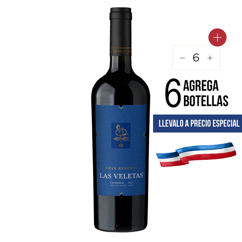 LAS VELETAS GRAN RESERVA CARMENERE 750 ML